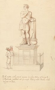 Statue von Georg II., Greenwich von Thomas Rowlandson
