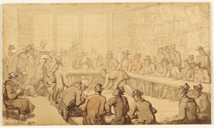 Studie für Dr. Syntax bei einer Buchauktion von Thomas Rowlandson
