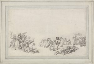 Studie von Schlittschuhläufern: Schlittschuhlaufen auf der Serpentine von Thomas Rowlandson