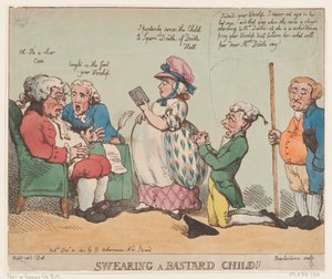 Einen Bastardkind schwören!, 20. Dezember 1800 von Thomas Rowlandson
