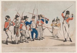 Die ungeschickte Truppe oder der wütende Sergeant von Thomas Rowlandson