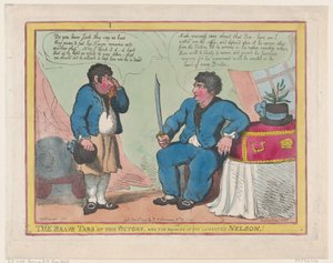 Die tapferen Matrosen des Sieges und die Überreste des beklagten Nelson! von Thomas Rowlandson