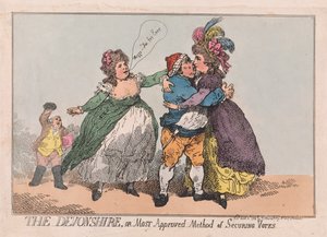 The Devonshire oder die am meisten bewährte Methode, Stimmen zu sichern, veröffentlicht 1784 von Thomas Rowlandson