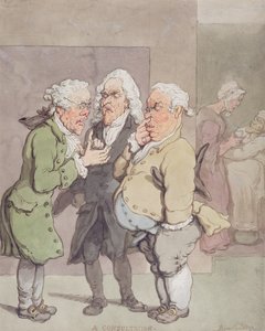 Die Konsultation des Arztes, 1815-1820 (Feder und Tinte und Aquarell über Graphit auf Papier) von Thomas Rowlandson