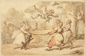 Die Bestrafung des Arztes zur kleinen Unterhaltung des ganzen Dorfes vollzogen von Thomas Rowlandson
