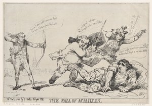 Der Fall von Achilles, 7. Januar 1785 von Thomas Rowlandson