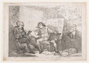 Der Historiker belebt den Geist eines jungen Malers, 1784