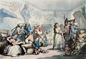 Das Innere einer französischen Kaserne, 1787 von Thomas Rowlandson