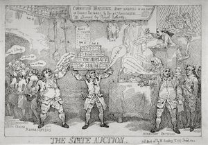 Die Staatsauktion, 1784 von Thomas Rowlandson