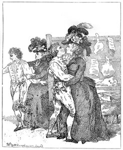 Die beiden patriotischen Herzoginnen bei ihrer Wahlwerbung, 1784 von Thomas Rowlandson
