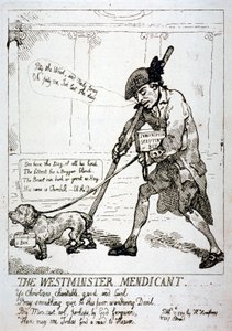 Der Bettler von Westminster von Thomas Rowlandson