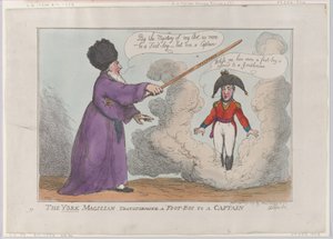 Der York-Magier verwandelt einen Fußjungen in einen Kapitän, 25. Februar 1809 von Thomas Rowlandson