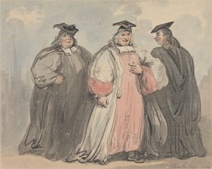 Drei klerikale Gelehrte von Thomas Rowlandson