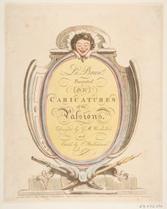 Titelseite: Le Brun Travested, oder Karikaturen der Leidenschaften, 21. Januar 1800 von Thomas Rowlandson