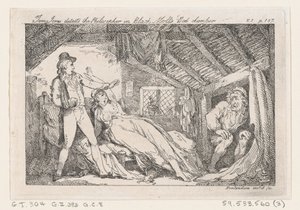 Tom Jones entdeckt den Philosophen im Schlafzimmer von Black Moll, Die Geschichte von Tom Jones, 1792