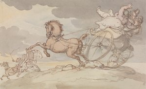 Zwei Kutschen in Schwierigkeiten von Thomas Rowlandson