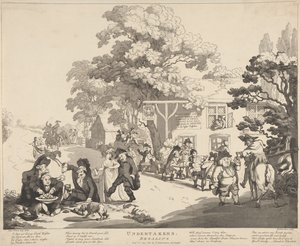 Leichenbestatter beim Feiern von Thomas Rowlandson