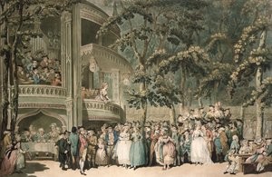 Vauxhall, graviert von Robert Pollard und aquatintiert von Francis Jukes, veröffentlicht von John Raphael Smith, 1785 von Thomas Rowlandson