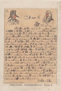Yorkshire Hieroglyphen, Platte 3, 13. März 1809 von Thomas Rowlandson