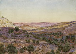 Die Hügel von Moab und das Tal von Hinnom, 1854 von Thomas Seddon
