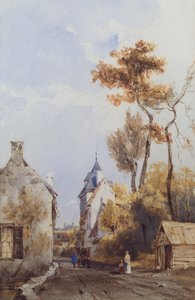Ansicht einer Dorfstraße, Waterloo