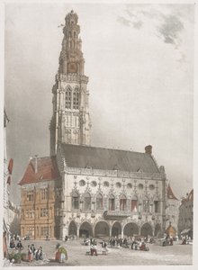 Malerische Architektur in Paris, Gent, Antwerpen, Rouen, 1839