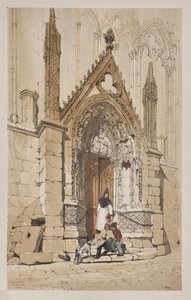 Malerische Architektur in Paris, Gent, Antwerpen, Rouen: Porte Rouge, Notre Dame, Paris von Thomas Shotter Boys