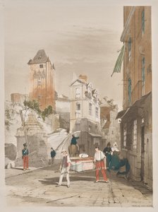 Malerische Architektur in Paris, Gent, Antwerpen, Rouen: Tour de Remy, Dieppe, Frankreich von Thomas Shotter Boys