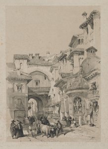 Malerische Skizzen in Spanien: Tor der Vivarrambla, Granada von Thomas Shotter Boys