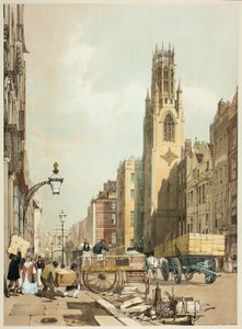 St. Dunstans Fleet Street, Tafel 23 aus Original Views of London as It Is von Thomas Shotter Boys