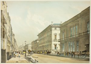Die Clubhäuser und Pall Mall, Platte dreizehn aus Originalansichten von London wie es ist von Thomas Shotter Boys