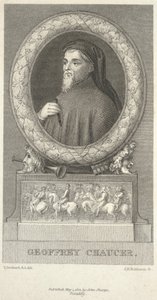 Geoffrey Chaucer, graviert von John Henry Robinson von Thomas Stothard