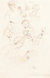 Blatt mit Studien von Thomas Stothard