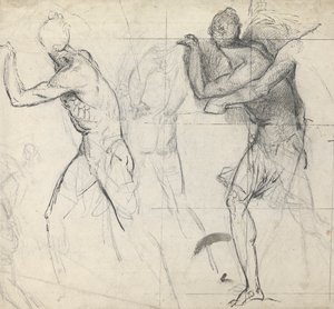 Skizze klassischer Figuren in Aktion von Thomas Stothard