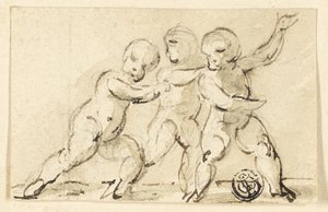 Drei Putti beim Spielen