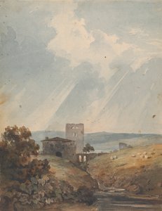 Landschaft mit Schloss, Hügeln und Bergen von Thomas Sully