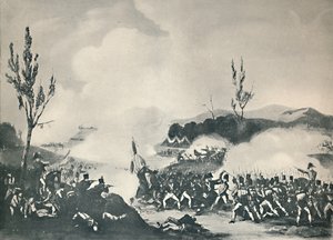 Angriff auf der Straße nach Bayonne, 13. Dezember 1813, ca. 1813 1909 von Thomas Sutherland