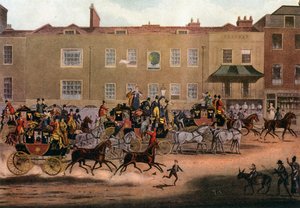 Nordland-Postkutschen am Peacock, Islington, 1823
