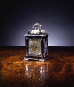 Miniatur-Schlaguhr, Nr. 222, ca. 1695 (Silber & Ebenholz) von Thomas Tompion