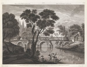 Entwurf einer ruinösen Brücke für den Garten in Sion