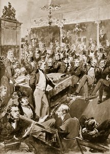 Sir Robert Peel im Haus, Illustration aus 