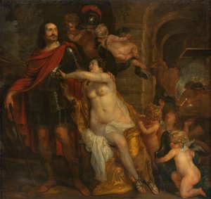 Venus rüstet einen Krieger, möglicherweise Johan Maurits in der Schmiede des Vulkan von Thomas Willeboirts Bosschaert