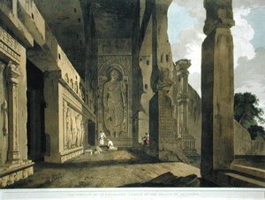 Das Portikus eines ausgegrabenen Tempels auf der Insel Salsette, Tafel 55 aus 