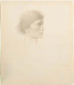Kopf einer Frau, 1894 oder später von Thomas Wilmer Dewing