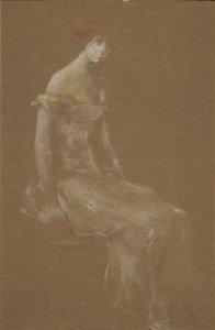 Porträt einer Dame in Pink #3 von Thomas Wilmer Dewing