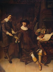 Constantijn Huygens und sein Schreiber, 1627, um 1915 von Thomas de Keyser