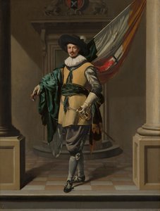 Porträt von Loef Vredericx als Fähnrich von Thomas de Keyser