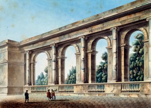 Ansicht einer gewölbten Galerie, ca. 1791-1794 von Thomas de Thomon
