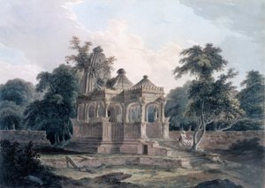 Hindu-Tempel in der Festung von Rohtas, Bihar, Indien von Thomas und William Daniell