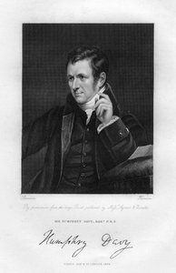 Sir Humphry Davy 1778-1829, englischer Chemiker und Physiker, 19. Jahrhundert